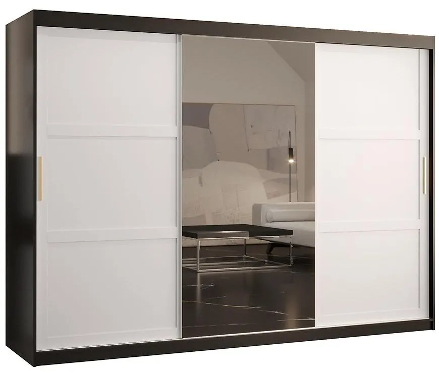 Skriňa Amiro 2 250 čierny/biely