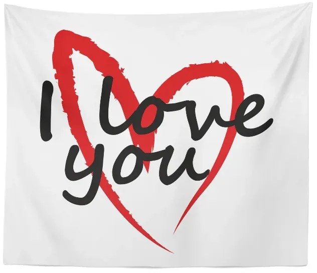 Sablio Deka I Love you srdce: 150x120 cm
