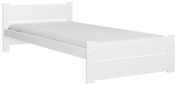 Posteľ IKAROS DOUBLE 90 x 200 cm, biela Rošt: S lamelovým roštom, Matrac: Matrac COCO MAXI 20 cm