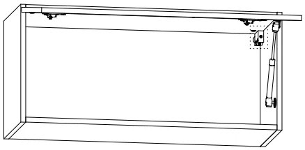 Kuchynská linka Langen 260 cm - tmavo šedá / dub artisan