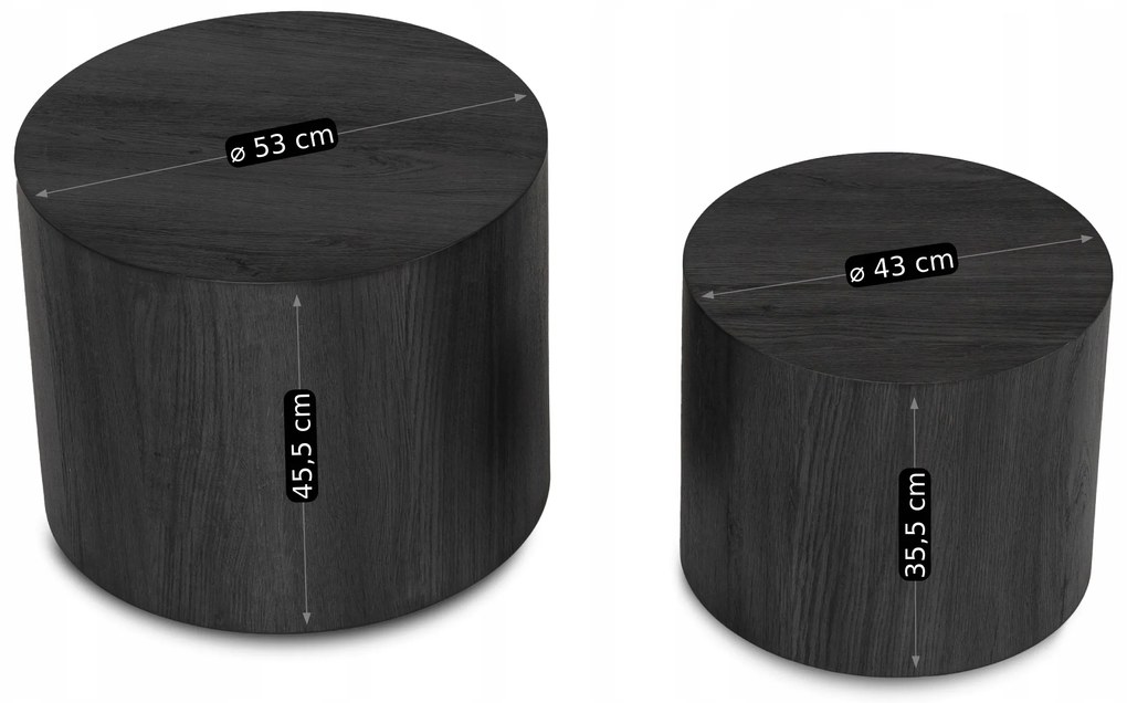 PROXIMA.store - Moderná zostava stolíkov LEILA FARBA: orech