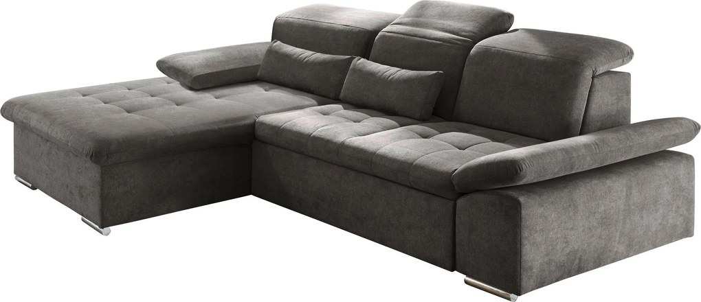 XXXLutz ROHOVÁ SEDAČKA, textil, kompozitné drevo, tmavosivá MID.YOU - Sedačky - 002220026706