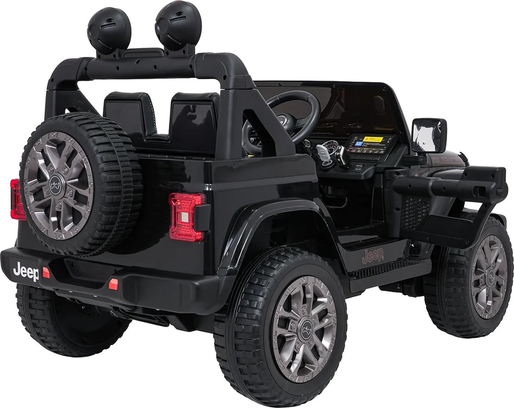 Ramiz Jeep Wrangler Rubicon LIFT elektrické autíčko pre deti čierne
