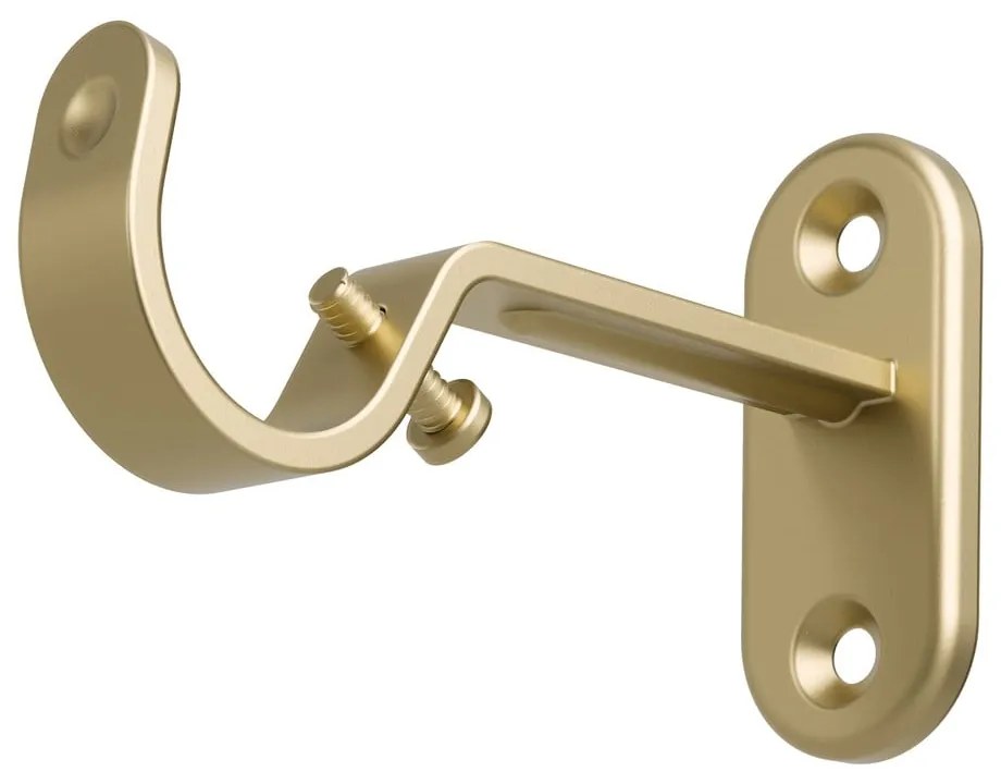 Matne zlatá oceľová roztiahnuteľná garniža 107 - 305 cm Flute – Umbra