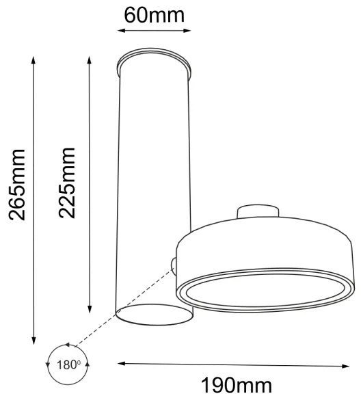 Shilo 2208 - Bodové svietidlo NATORI 1xGU10/15W/230V čierna