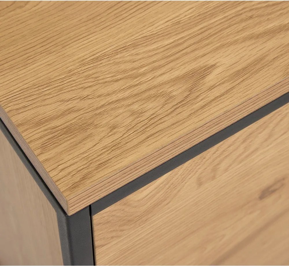 Komoda v dekore duba v prírodnej farbe 104,5x80x45 cm Cesura – Unique Furniture