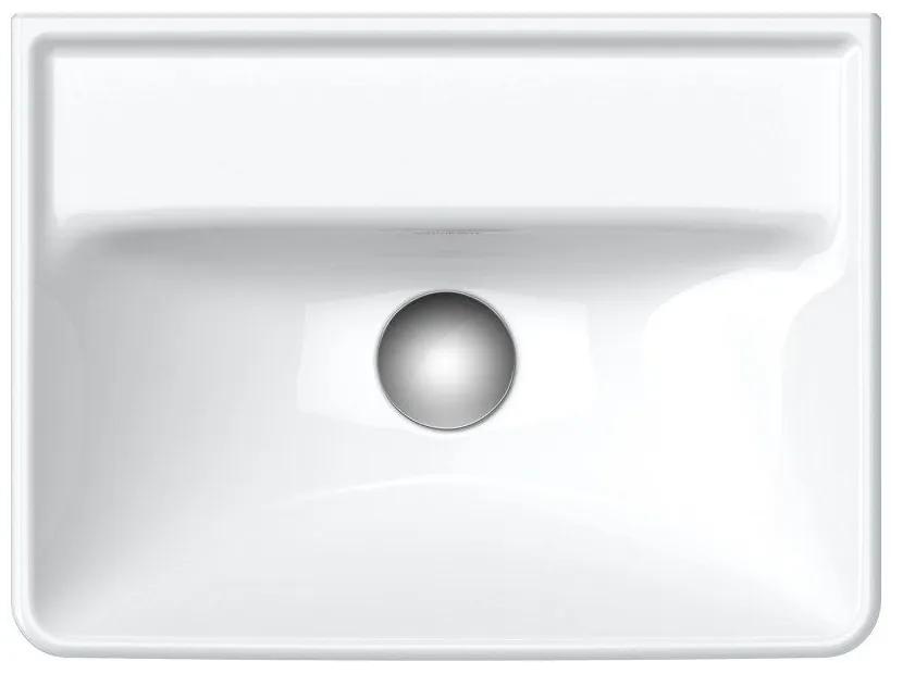 DURAVIT D-Neo závesné umývadielko bez otvoru, bez prepadu, 450 x 335 mm, biela, s povrchom WonderGliss, 07384500701