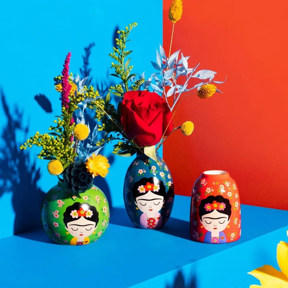 Keramické vázy v súprave 3 ks (výška 8 cm) Floral Frida – Sass &amp; Belle