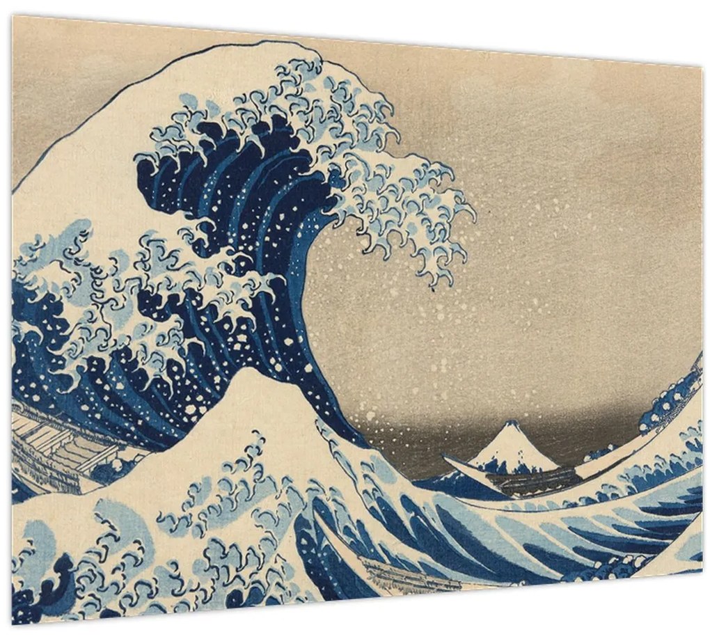 Obraz - Katsushika Hokusai, Under the Wave off Kanagawa, reprodukcia (70x50 cm)