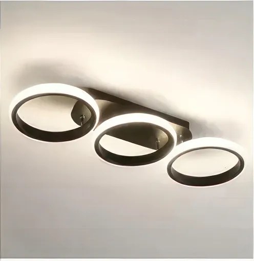 Stmievateľné LED stropné svietidlo 30 W / 230 V, 3000–6500 K, čierne, Wi‑Fi (Tuya) + diaľkový ovládač