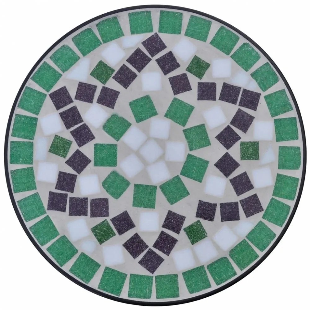 Mozaikový stolík na kvety keramika Dekorhome Čierna