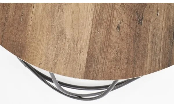 Konferenčný stolík NUBIRA 41x60 cm čierna/hnedá