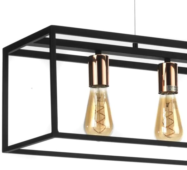 ONLI - Luster na lanku FLOKI 4xE27/15W/230V čierna/medená