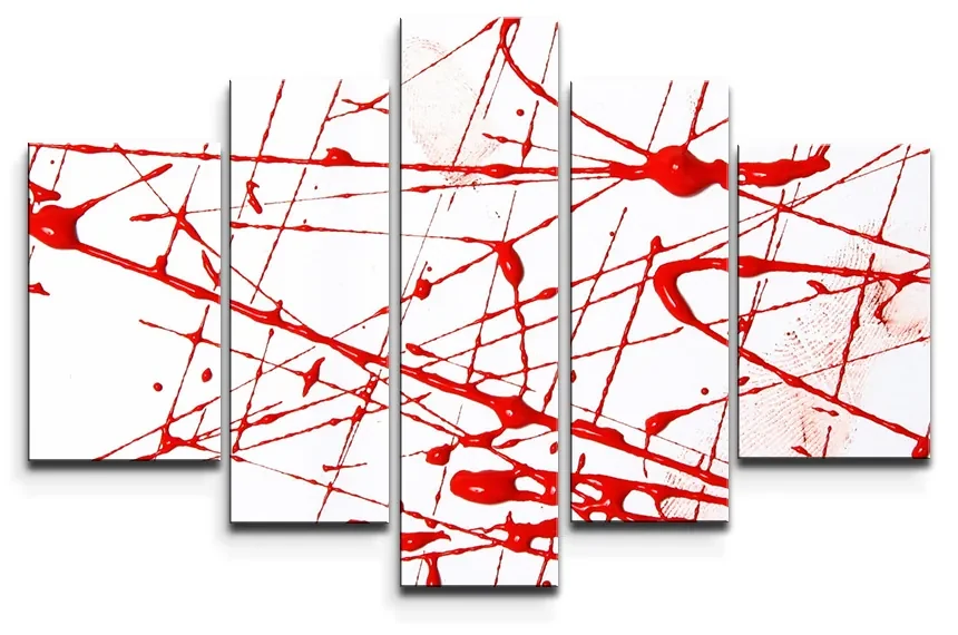 Sablio Obraz - 5-dílný Krvavé škvrny - 125x90 cm