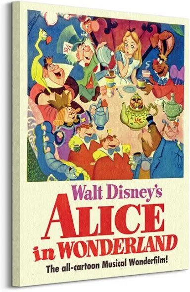 Obraz na plátne Disney Alica v krajine zázrakov (Čajová párty) 60x80cm WDC99486