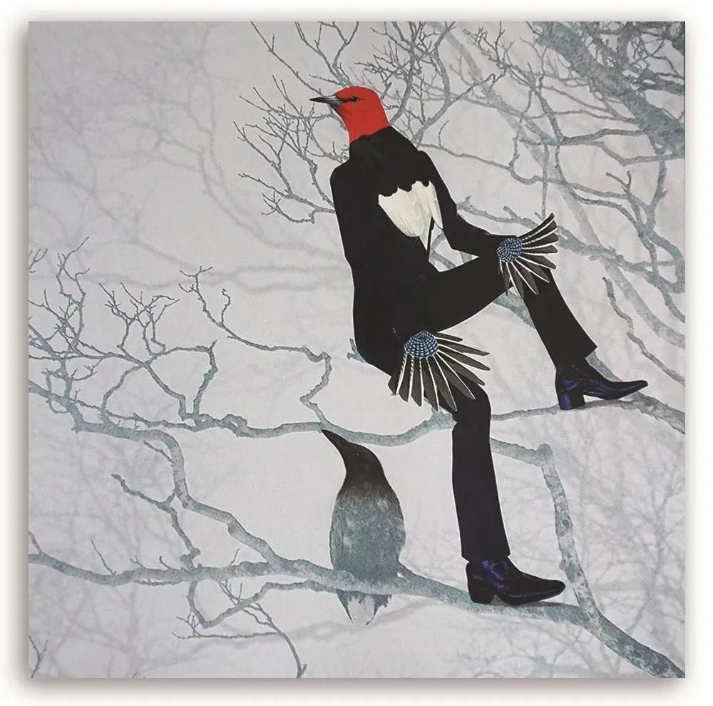 Gario Obraz na plátne Vták v obleku sediaci na konári - Lili Chartrand Rozmery: 30 x 30 cm