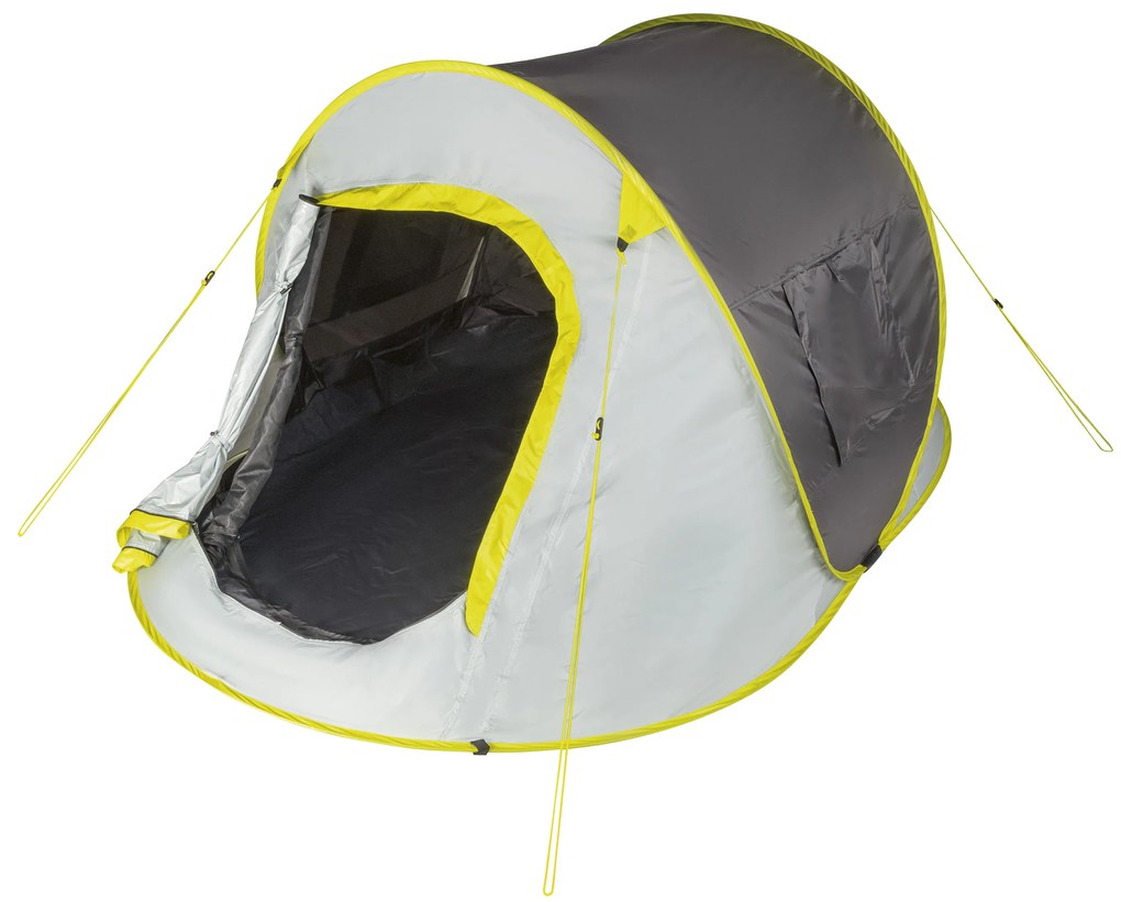 Rocktrail Pop-up kempingový stan pre 2 osoby (sivá/žltá)  (100361491)