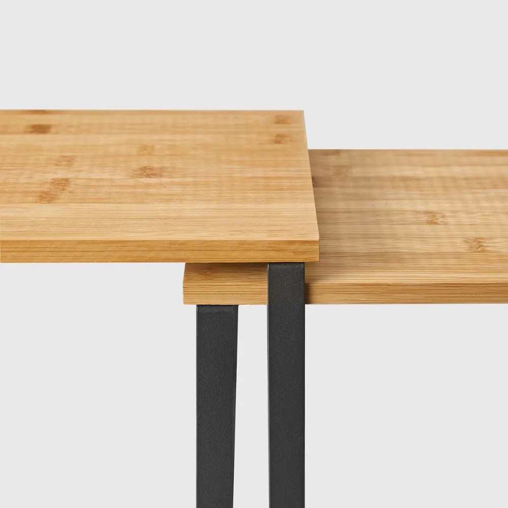 Sada bambusových organizérov CEZAR, 2ks, hnedá/čierna SongmicsHome