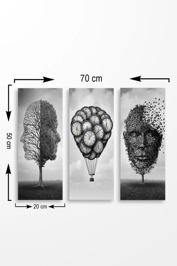 Súprava obrazov HUMAN FACES 70 x 50 cm 3 kusy