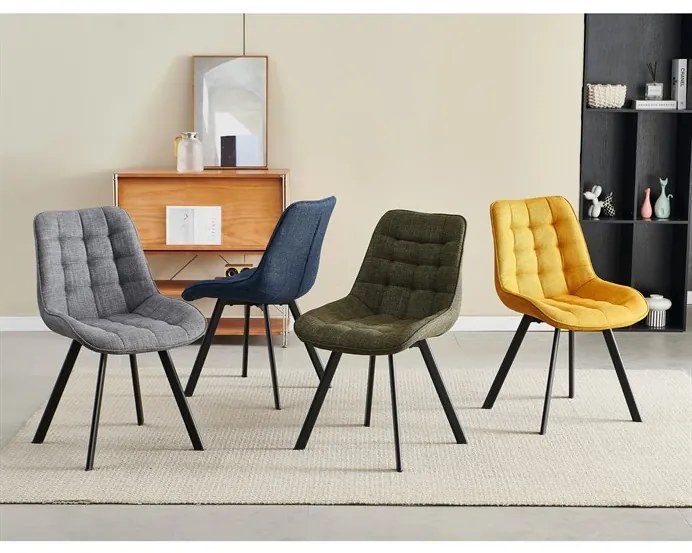 Autronic BONTEC Jedálenská stolička, modrá, látka, HC-465 BLUE2 Farba: Šedá