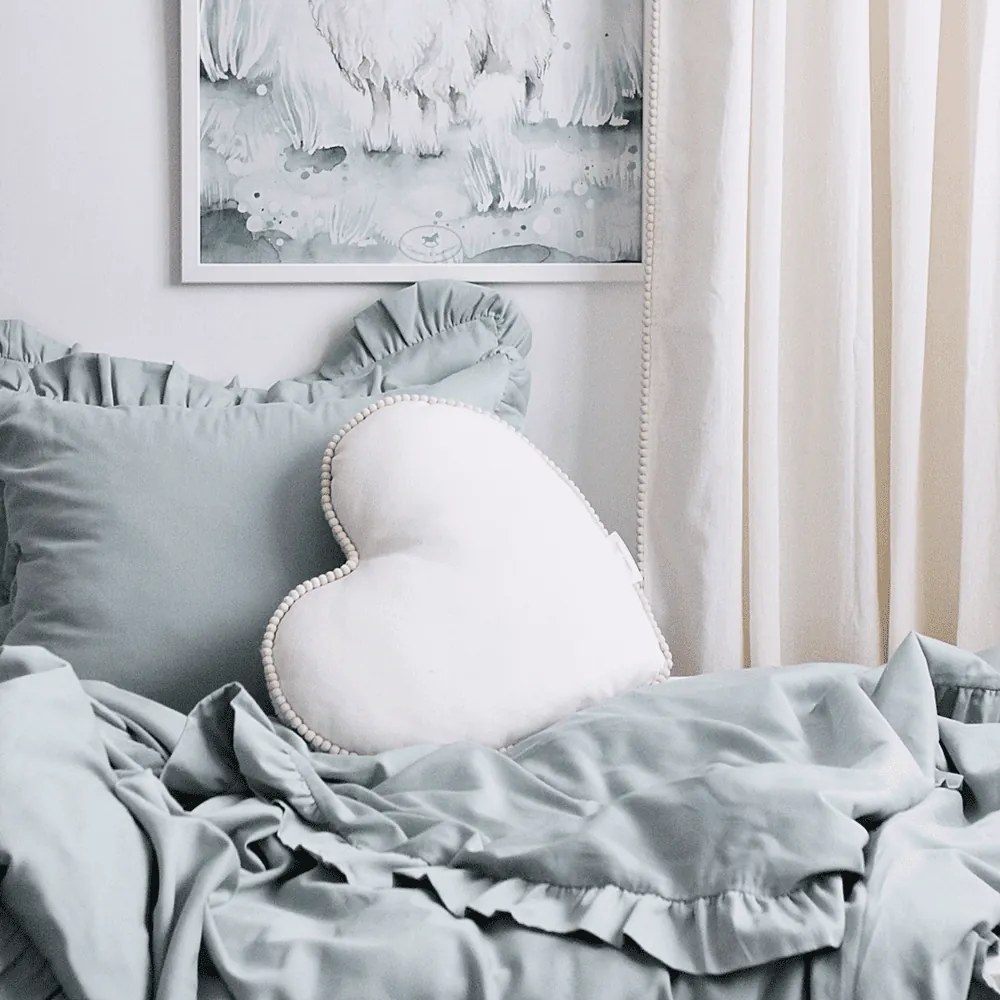 Junior obliečky s volánikmi zelená 100x135cm