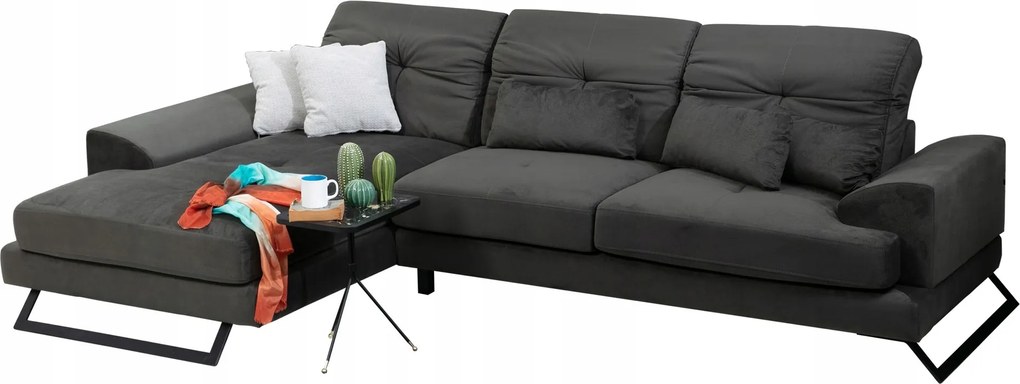 Rohová sedačka Frilana (antracit) (L)