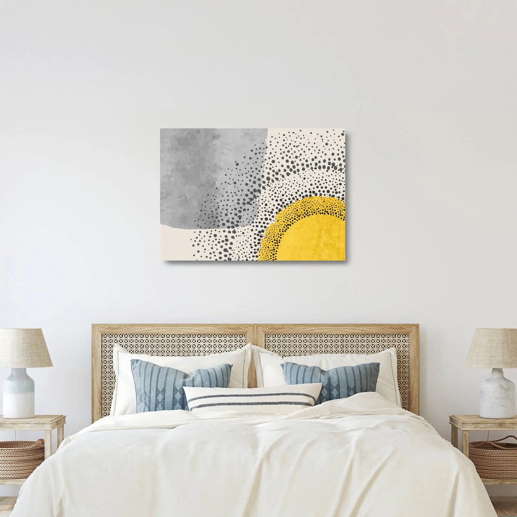 Sklenený obraz - Abstraktná maľba pláže N⁰3 (70x50 cm)