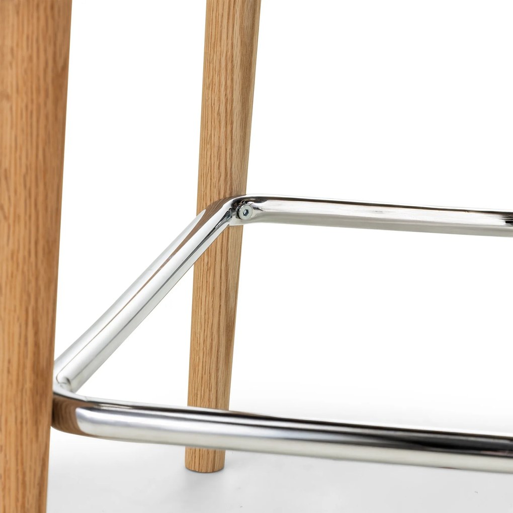 Barová židle Amalfi z masivu dub/krémová