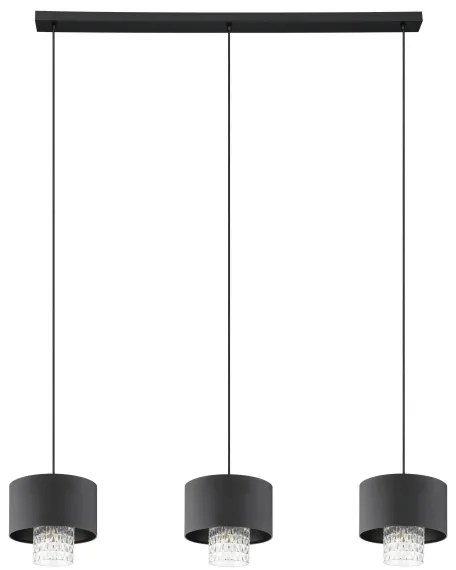 Eglo 39978 - Luster na lanku SAPUARA 3xE27/40W/230V čierna
