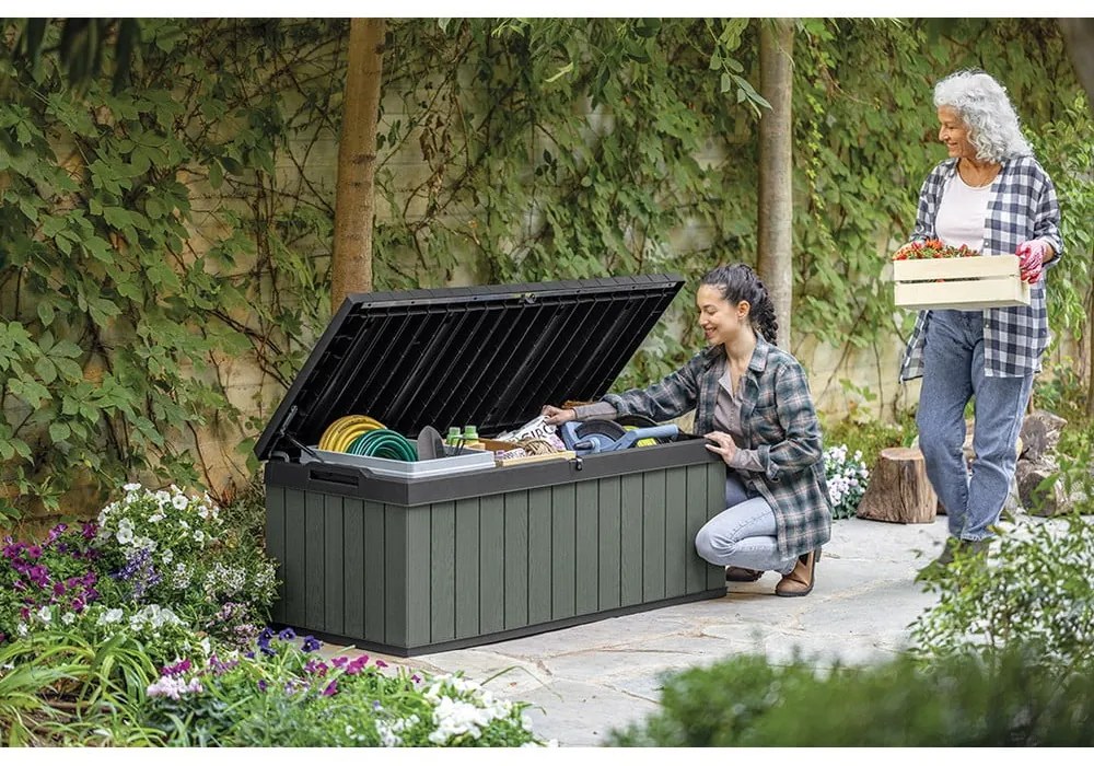 Zelený záhradný úložný box Darwin – Keter