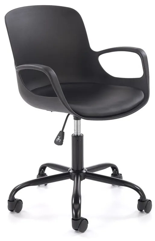 Dětská otočná židle Frost eko kůže černá
