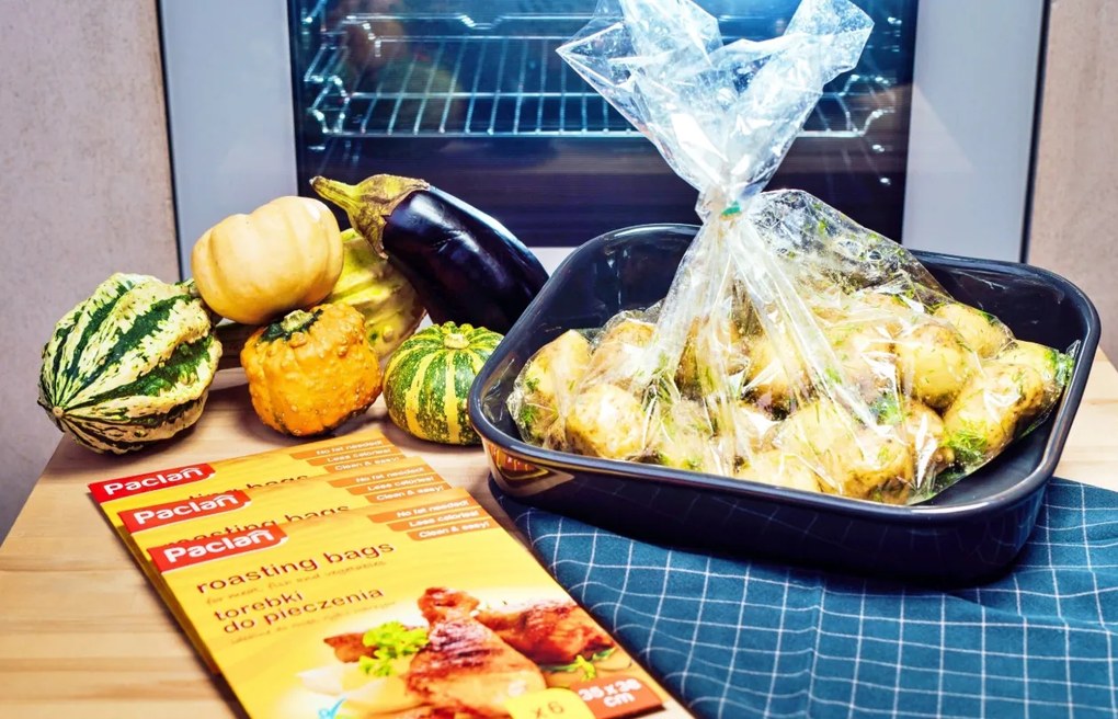 Pečiace vrecká s rukávom, vrecká s vreckami 35x38cm, klipy 6 ks, Paclan