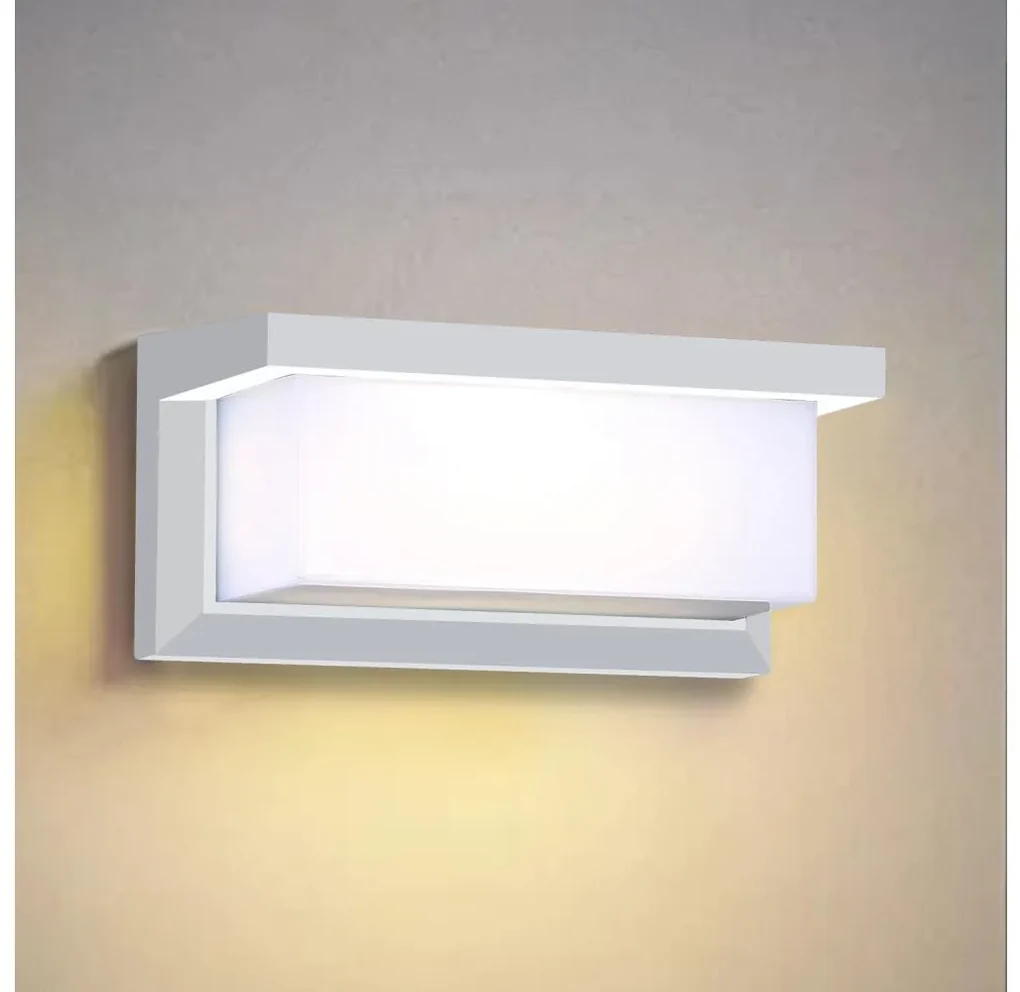 Brilagi-LED Vonkajšie nástenné svietidlo so senzorom BRICKY LED/12W/230V biela IP54 BG1701