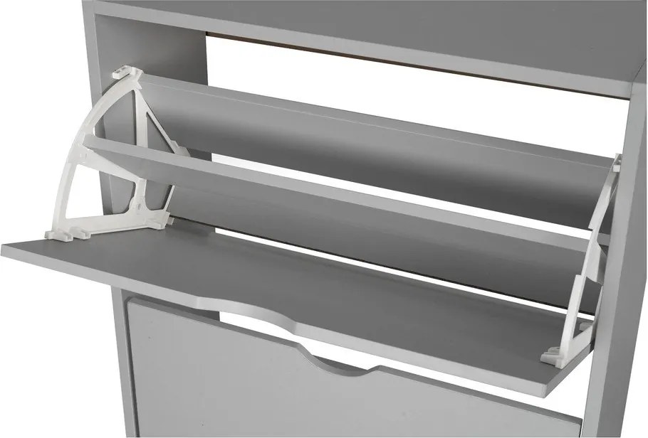 Sivá výklopná skrinka na topánky 60x118x24 cm Stelo – Bonami Essentials