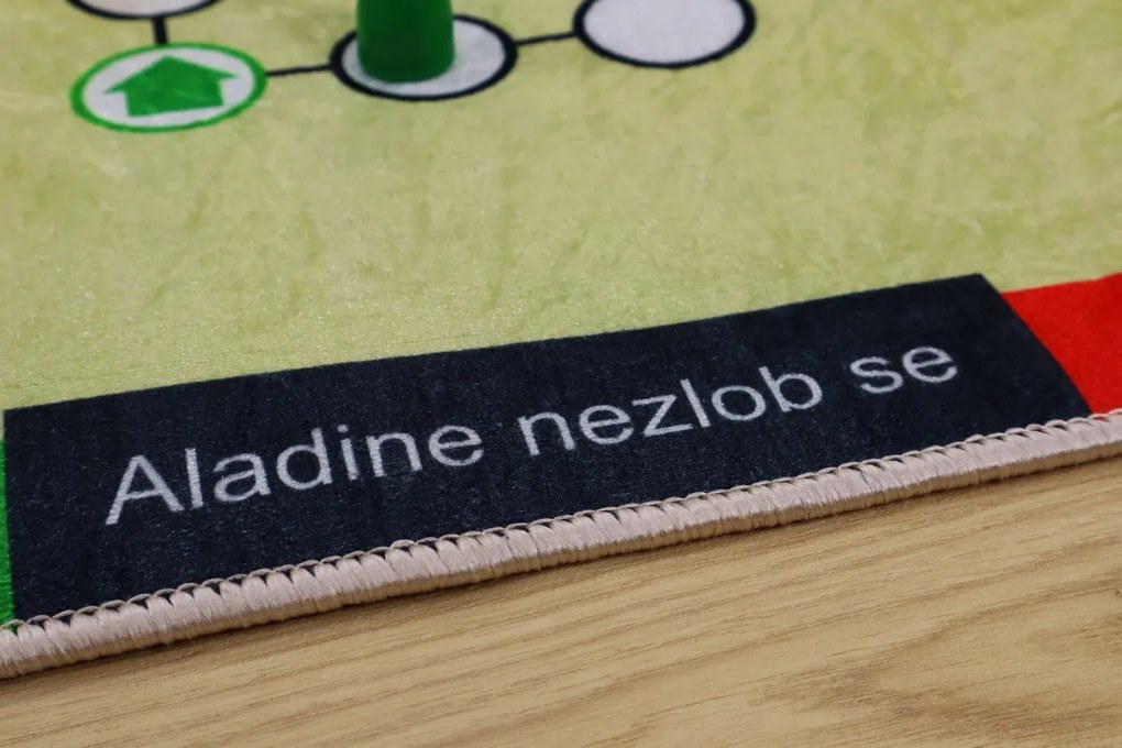 Ayyildiz, Aladinovo Človeče nehnevaj sa + figúrky a kocka, kusový koberec, 100x100, viacfarebná, detská izba