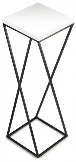 Stojan na kvety LOFT 70x24 cm čierna/biela