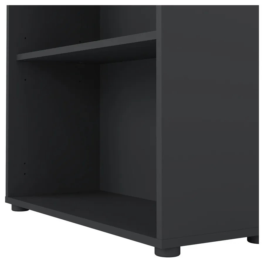 Antracitová knižnica 80x124 cm Sign – Tvilum