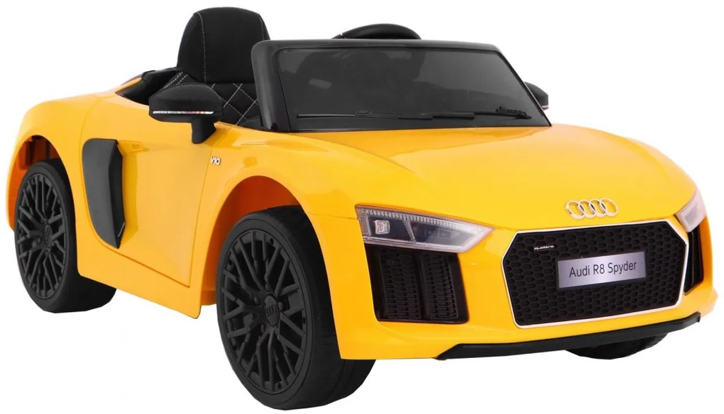 RAMIZ ELEKTRICKÉ AUTÍČKO AUDI R8 SPYDER RS EVA - NELAKOVANÉ - BIELE  MOTOR-2x45W - BATÉRIA 2x6V7Ah - 2022