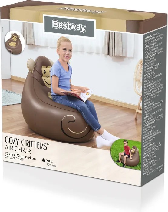 Nafukovacie sedadlo pre opice 72 x 72 x 64 cm Bestway 75116