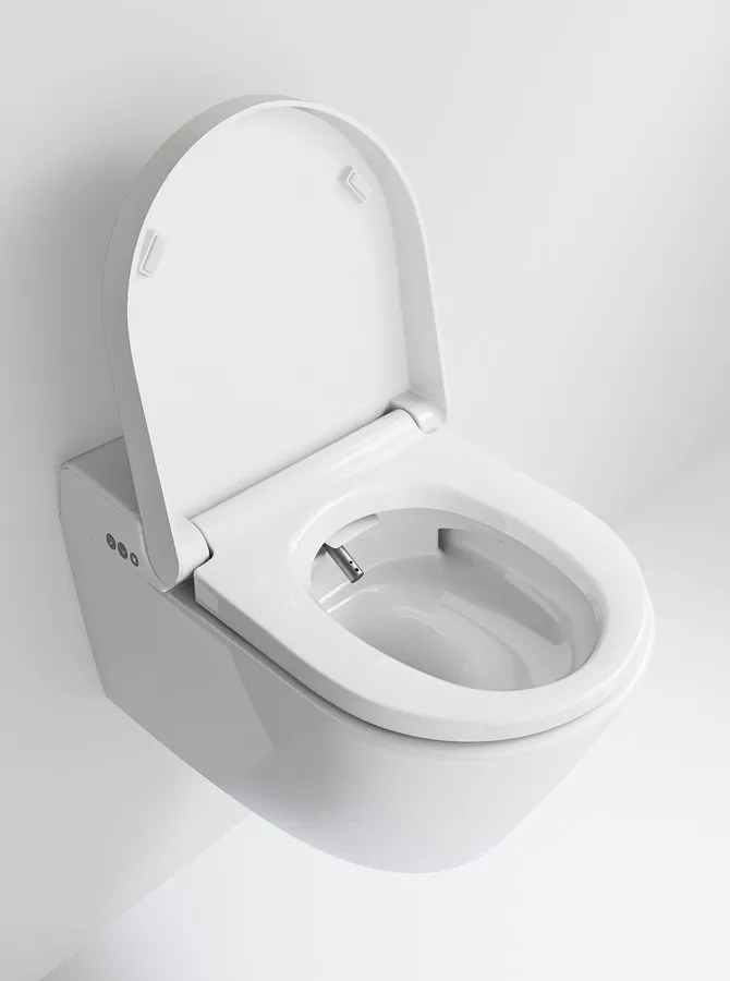 GSI GSI, WCLEAN závesné WC Swirlflush s integrovaným elektronickým bidetom, biela ExtraGlaze, 7418K11