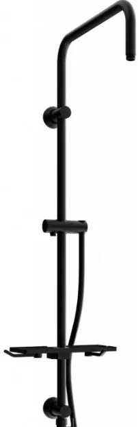 Mexen T, sprchový stĺp, polička, čierna matná, 79393-70