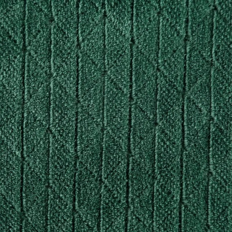 Eurofirany Mäkká tmavozelená deka CINDY4 s geometrickým vzorom 200x220 cm