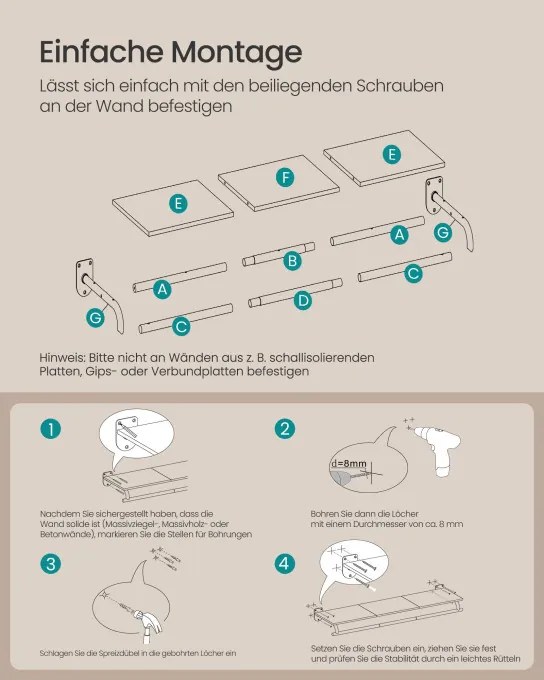 Nástenný vešiak s policou HSR135B01