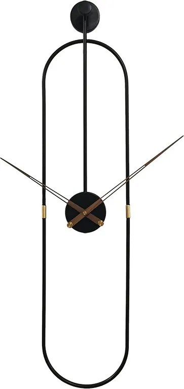 Luxusné kovové nástenné hodiny O8800 čierne – moderné minimalistické hodiny 90 cm