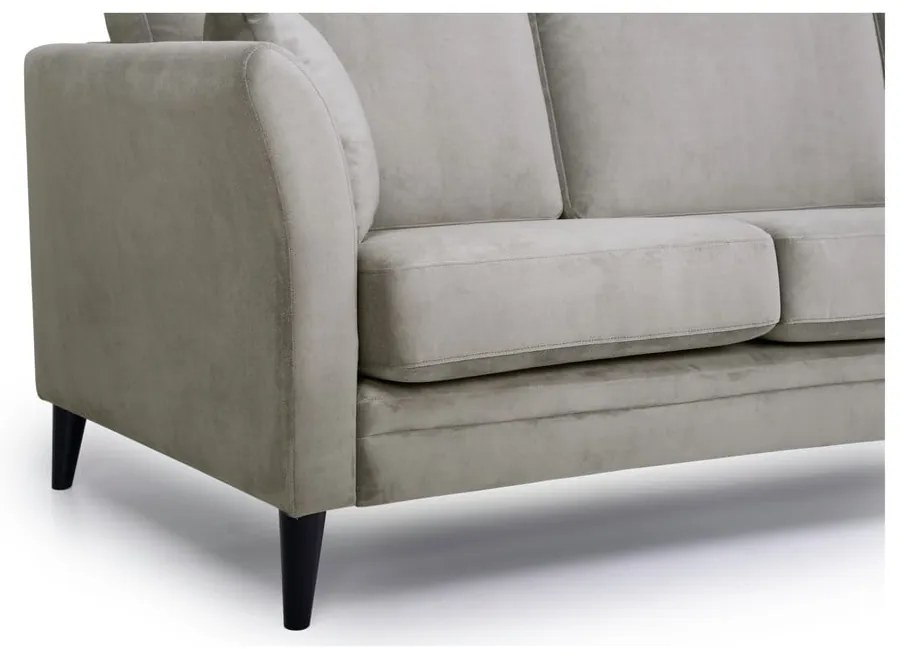 Hnedá zamatová pohovka 237 cm Eden - Scandic