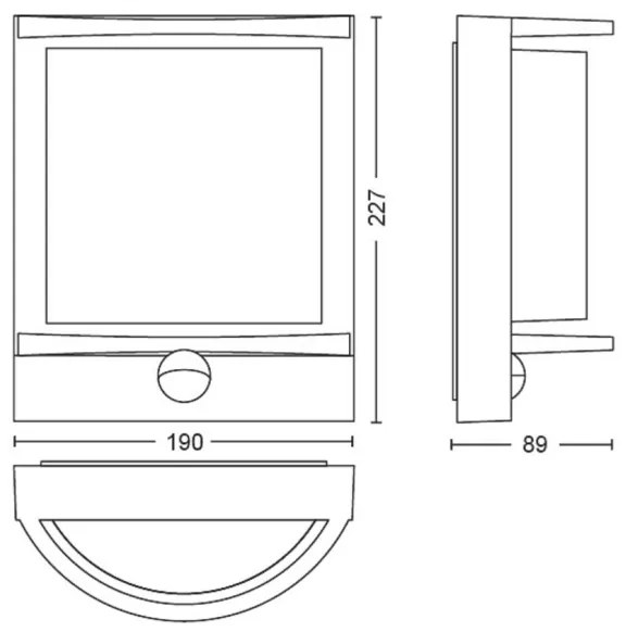 Philips - LED Vonkajšie nástenné svietidlo so senzorom SAMONDRA LED/3,8W/230V IP44