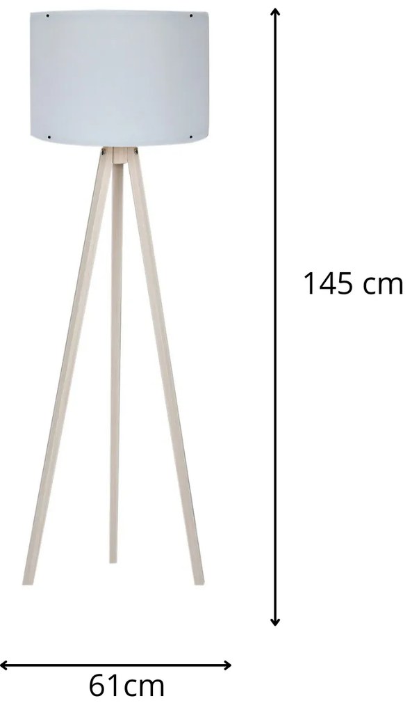 Stojací lampa Aomi bílá/krémová