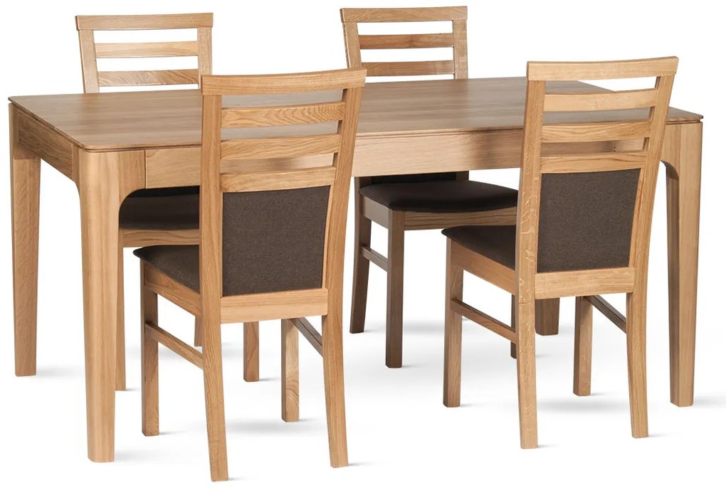 Stima Dubová jedálenská stolička BART Vyberte odtieň ->: Dub, Vyberte látku ->: BOSS antracite 12