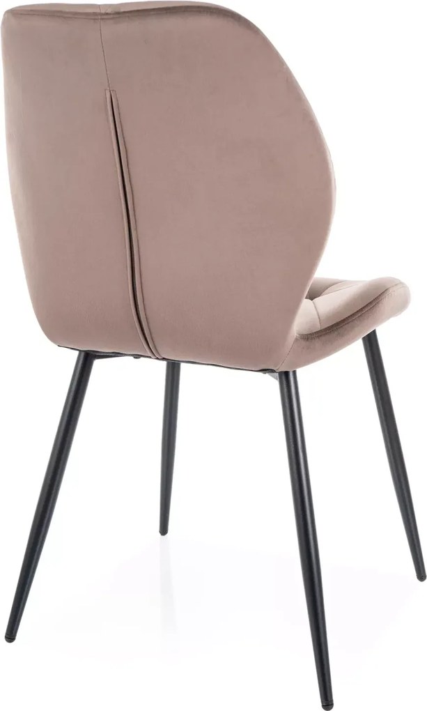 SI Stolička Rick Velvet kapučín