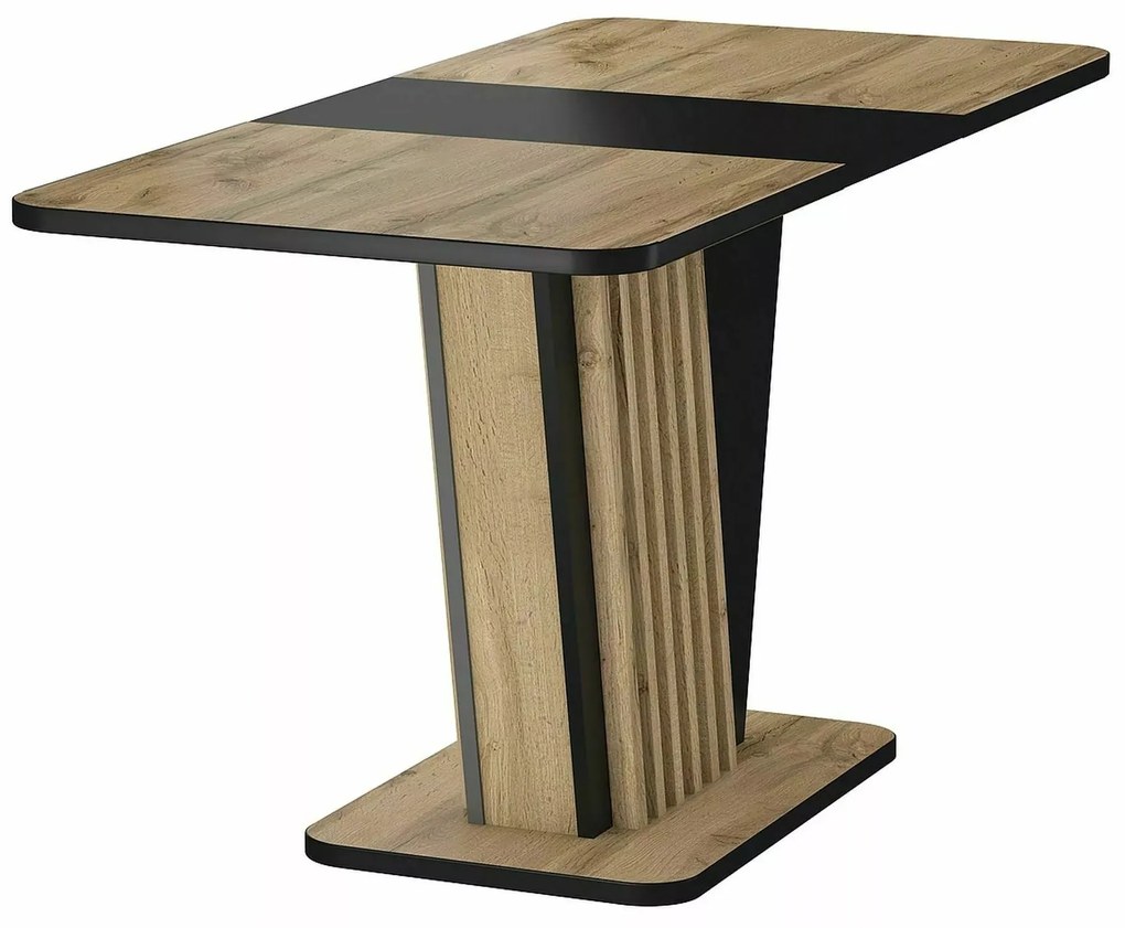Rozkládací jídelní stůl Nevio 125/170 cm dub artisan/černý